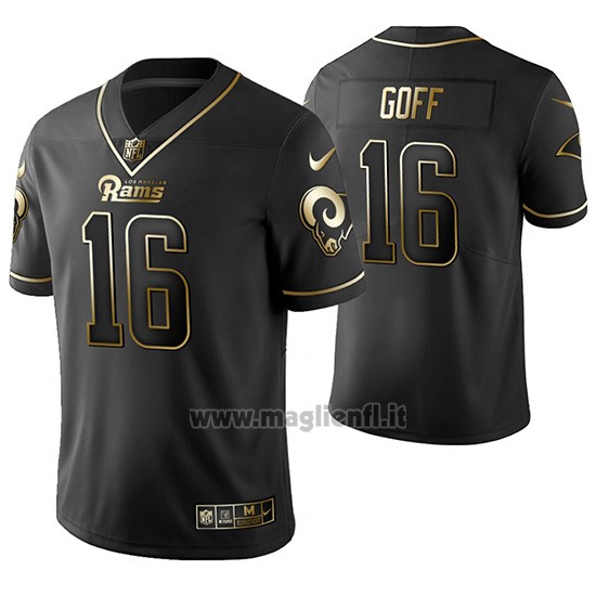 Maglia NFL Limited Los Angeles Rams Jared Goff Golden Edition Nero